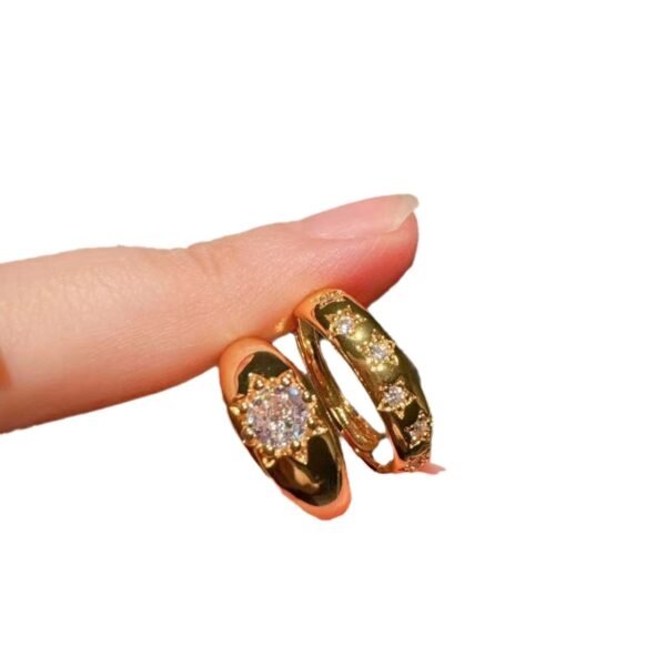 Simple Design Golden Lava Texture Open Ring