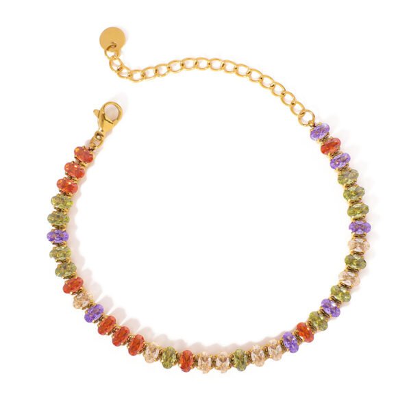 Peach Heart Tag Lobster Buckle Bracelet For Women