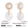 Women's Stainless Steel Pearl Ear Studs Light Earrings