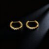 Simple Earrings Inlaid Zirconium Ring Classic Women