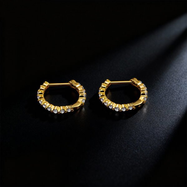 Simple Earrings Inlaid Zirconium Ring Classic Women