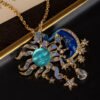 ca1a1c0d-c0bd-412f-8f08-dc466d1127ea.jpg European Antique Moen Face Sun Moon Sun Moon Necklace