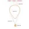 Ornament Fashion Cross Wafer Trend Female Double Layer Temperament Personality Necklace