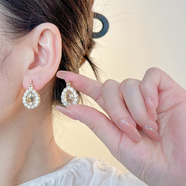 d0ba4ade-93b4-4a68-aaa4-332e3f2607f6.jpg Fashion Double-sided Rhinestone Zircon Water Drops Ear Clip