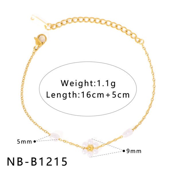 Peach Heart Tag Lobster Buckle Bracelet For Women