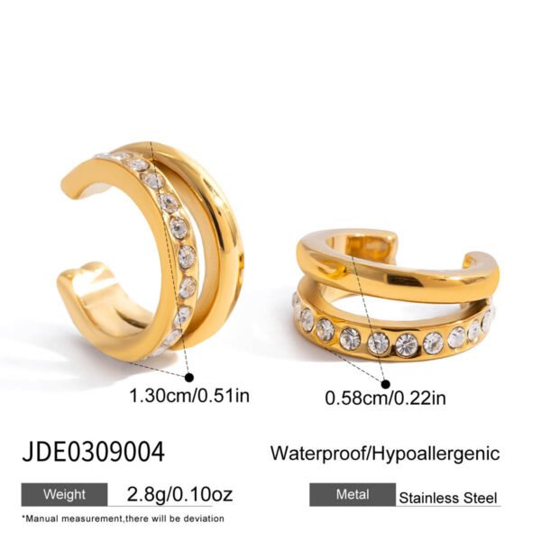 Women's Metal Non-piercing Earrings Stainless Steel Ear Cliip