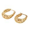 Elegant And Retro Geometric Hollowed-out Pattern Large Ear Rings In European And American Style