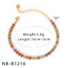 Peach Heart Tag Lobster Buckle Bracelet For Women