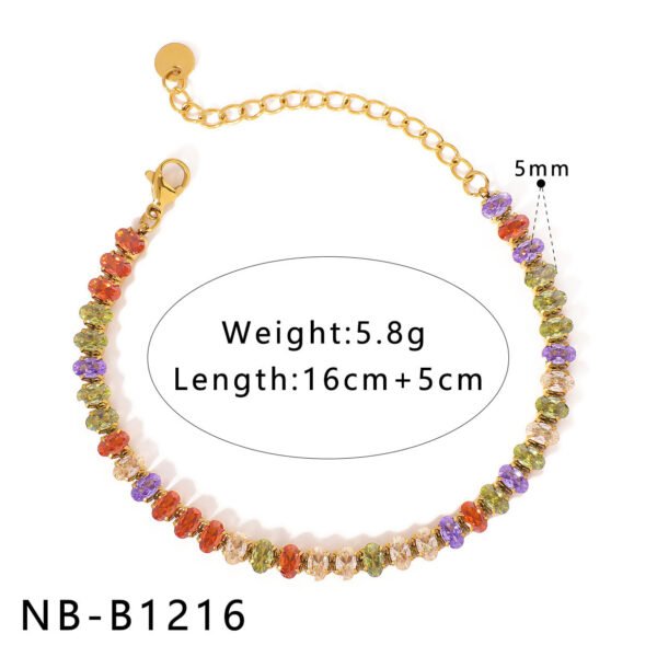 Peach Heart Tag Lobster Buckle Bracelet For Women