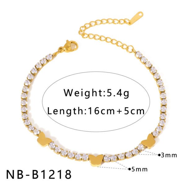 Peach Heart Tag Lobster Buckle Bracelet For Women