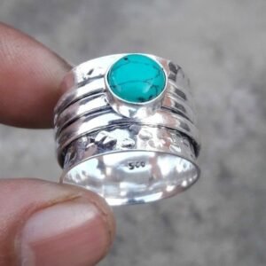 S925 Silver Green Ring European And American Women
