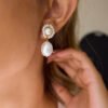 Women's Stainless Steel Pearl Ear Studs Light Earrings