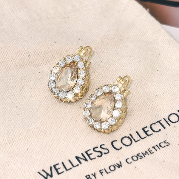 fbedd12a-ab33-48dc-bb5c-f6510fcee450.jpg Fashion Double-sided Rhinestone Zircon Water Drops Ear Clip