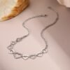 Geometric Heart-shaped Titanium Steel Necklace Clavicle Chain